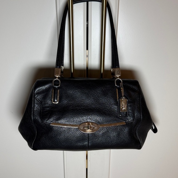 Coach Madison Madeline Easy West Satchel Shoulder Strap Gold Turn Lock Handbag - Picture 15 of 15